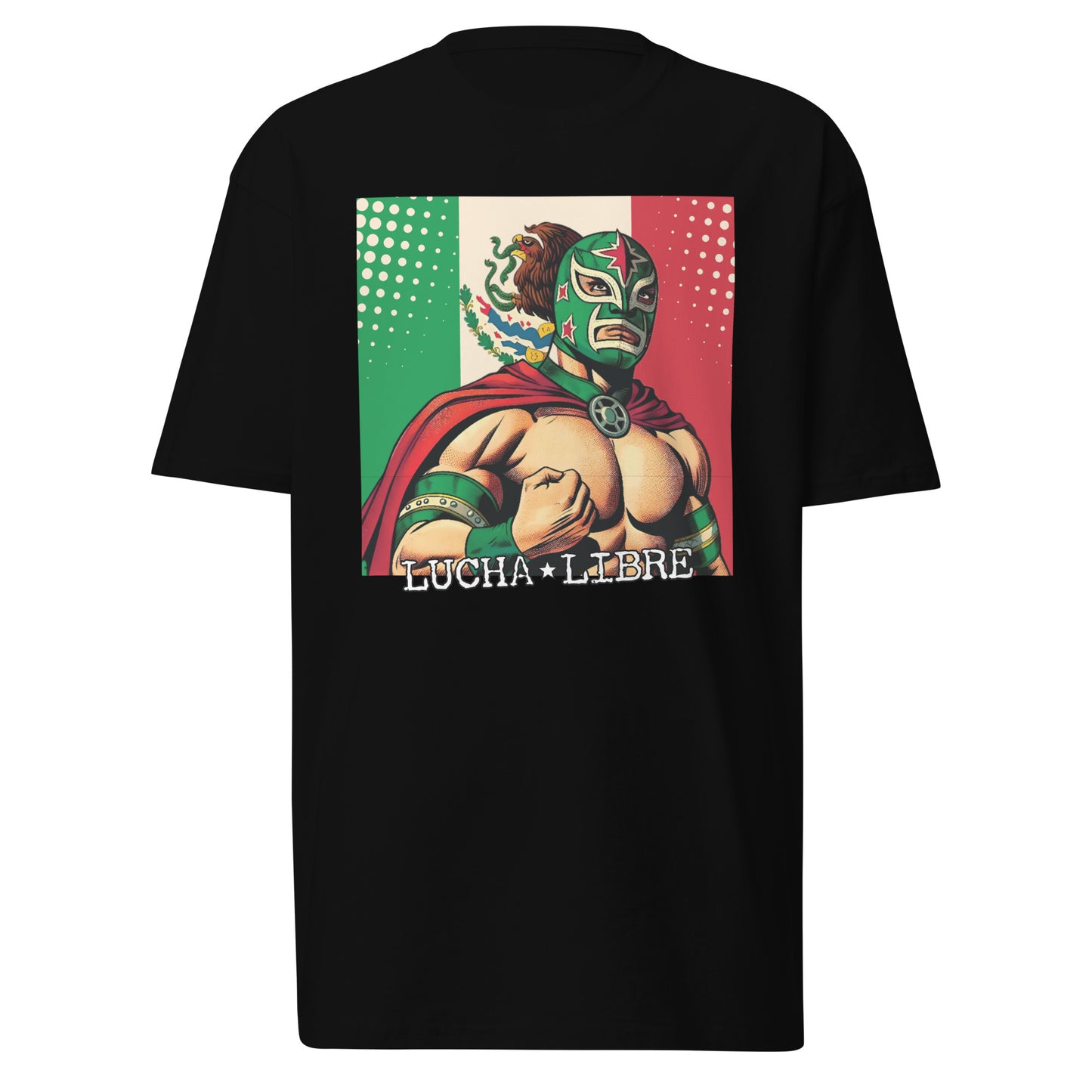 Lucha Libre Luchador Shirt depicting a colorful Luchador. Lo Nuestro Apparel Co brings the best in Chicano Shirts, Funny Mexican T Shirts and Chicano Clothing.