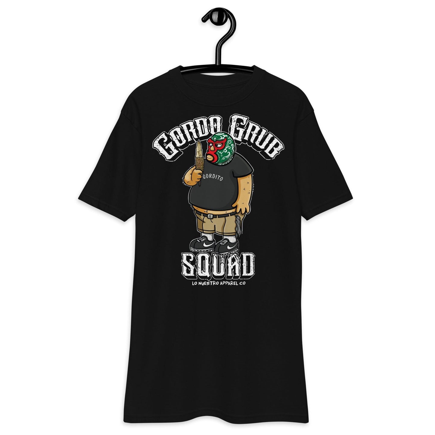 Gordo Grub Squad T-Shirt – Funny Mexican Foodie Tee with Elote Corn Graphic - Lo Nuestro Apparel Co.