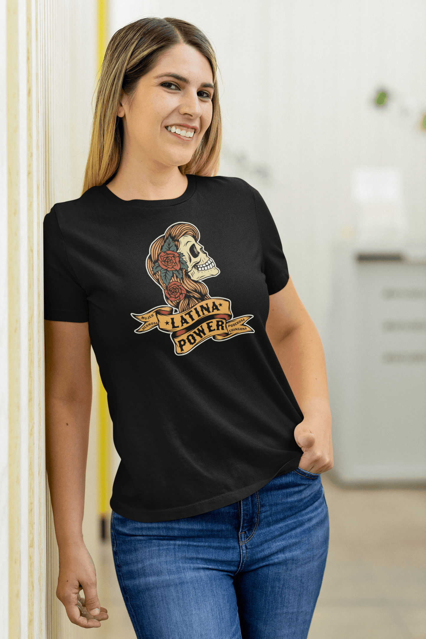 Latina Power Women’s T-Shirt – Bold Chingona Style Graphic Tee - Lo Nuestro Apparel Co.