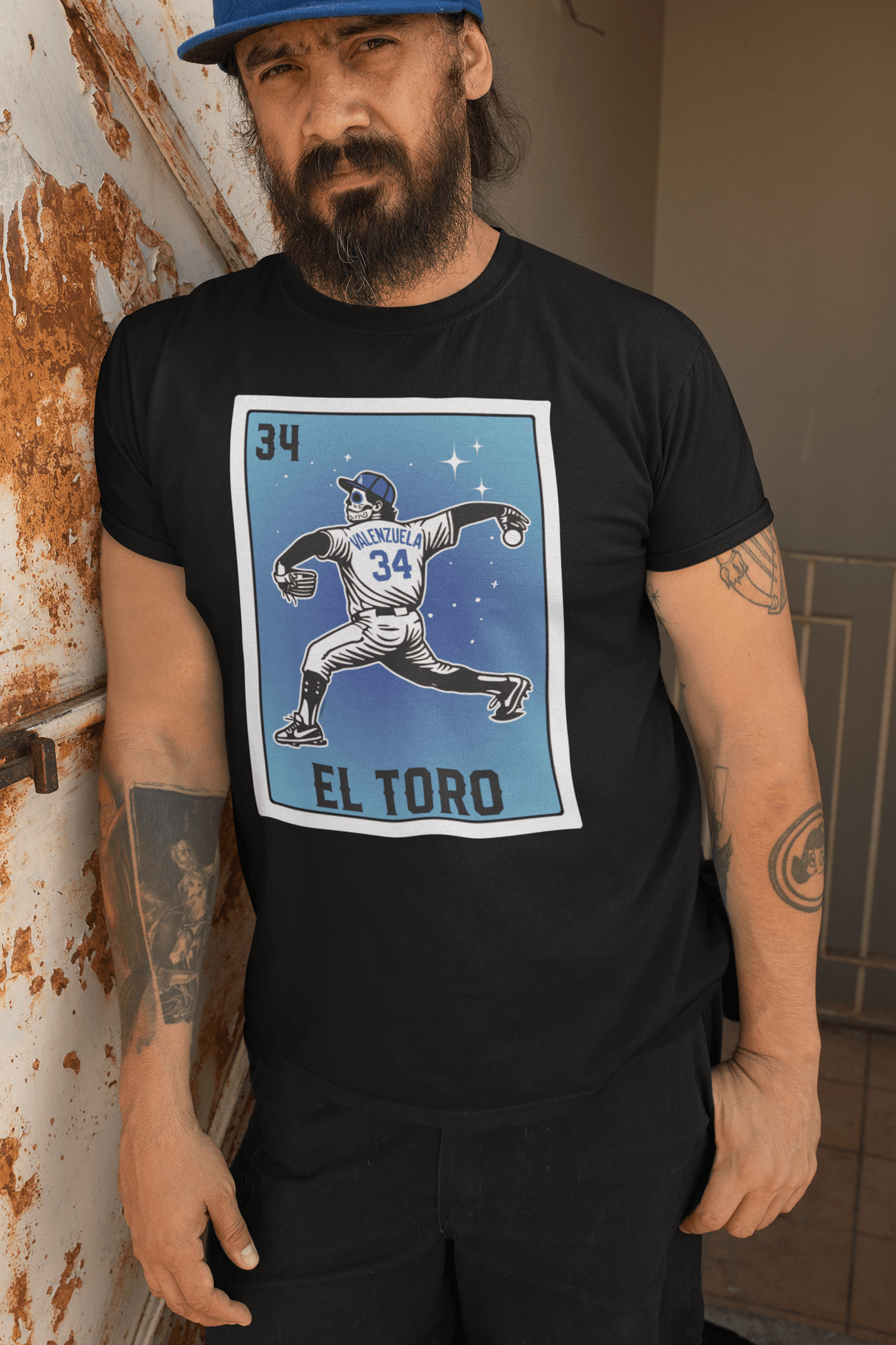 El Toro Men's Loteria Style Graphic Tee - Baseball Legend Design - Lo Nuestro Apparel Co.