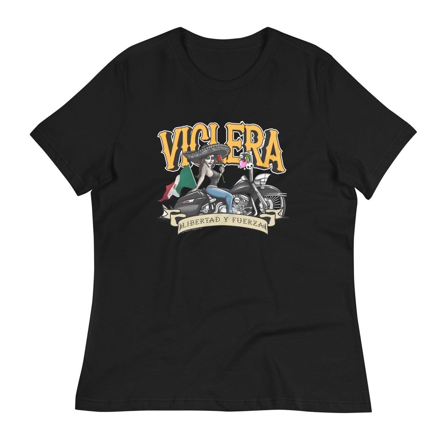 Viclera Women’s T-Shirt – Chicana Viclera Life, Libertad y Fuerza Graphic Tee - Lo Nuestro Apparel Co.
