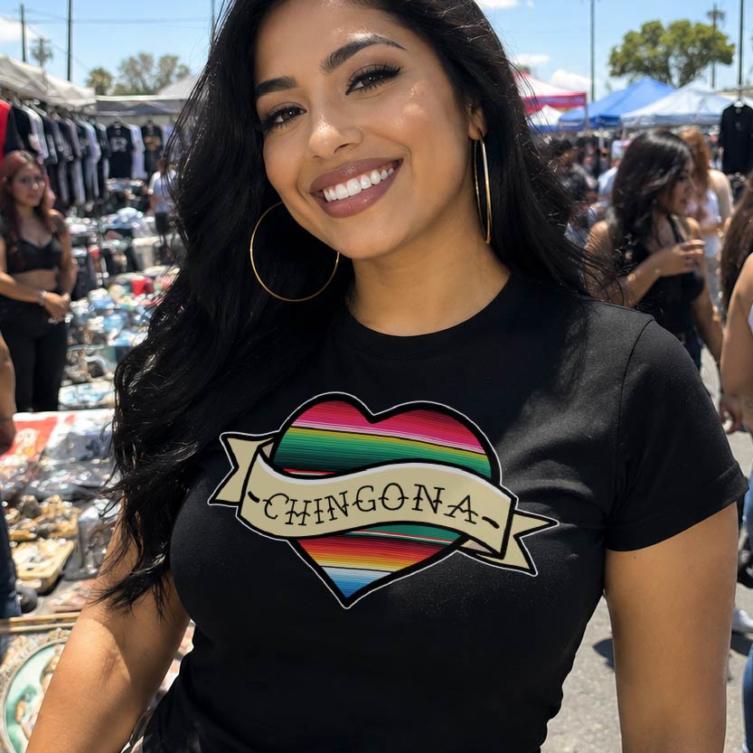 Chingona shirt – Bold Latina apparel and Chicano clothing with statement designs. Soft, high-quality fabric that keeps you looking fierce.