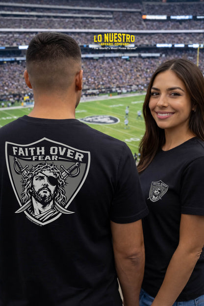 Faith Over Fear Jesus Shield T-Shirt