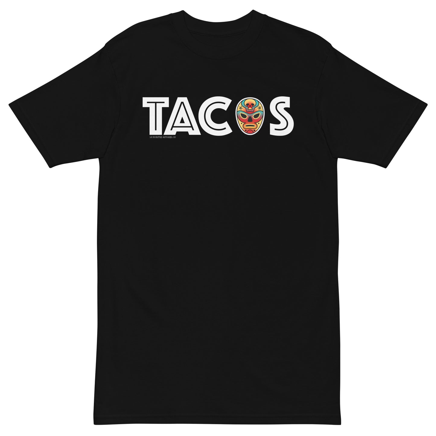 "TACOS" T-shirt | Luchador Mask Design | Mexican Food Apparel