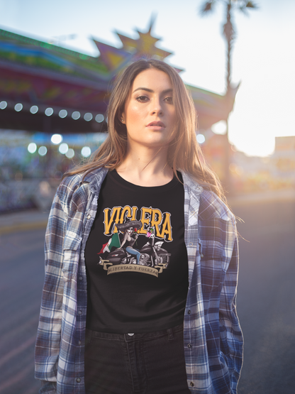 Viclera Women’s T-Shirt – Chicana Viclera Life, Libertad y Fuerza Graphic Tee