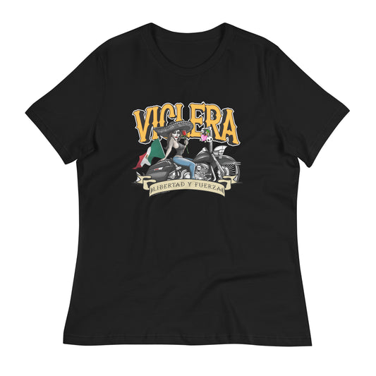 Viclera Women’s T-Shirt – Chicana Viclera Life, Libertad y Fuerza Graphic Tee