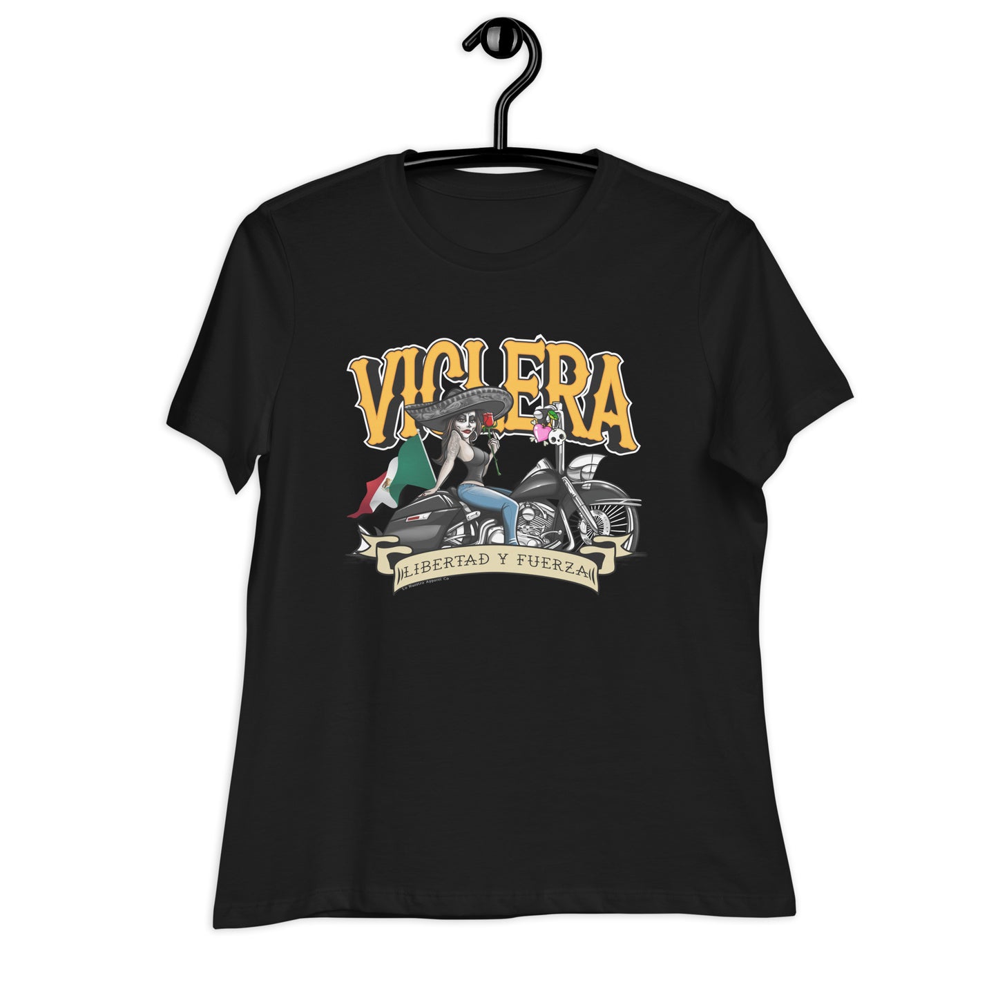 Viclera Women’s T-Shirt – Chicana Viclera Life, Libertad y Fuerza Graphic Tee